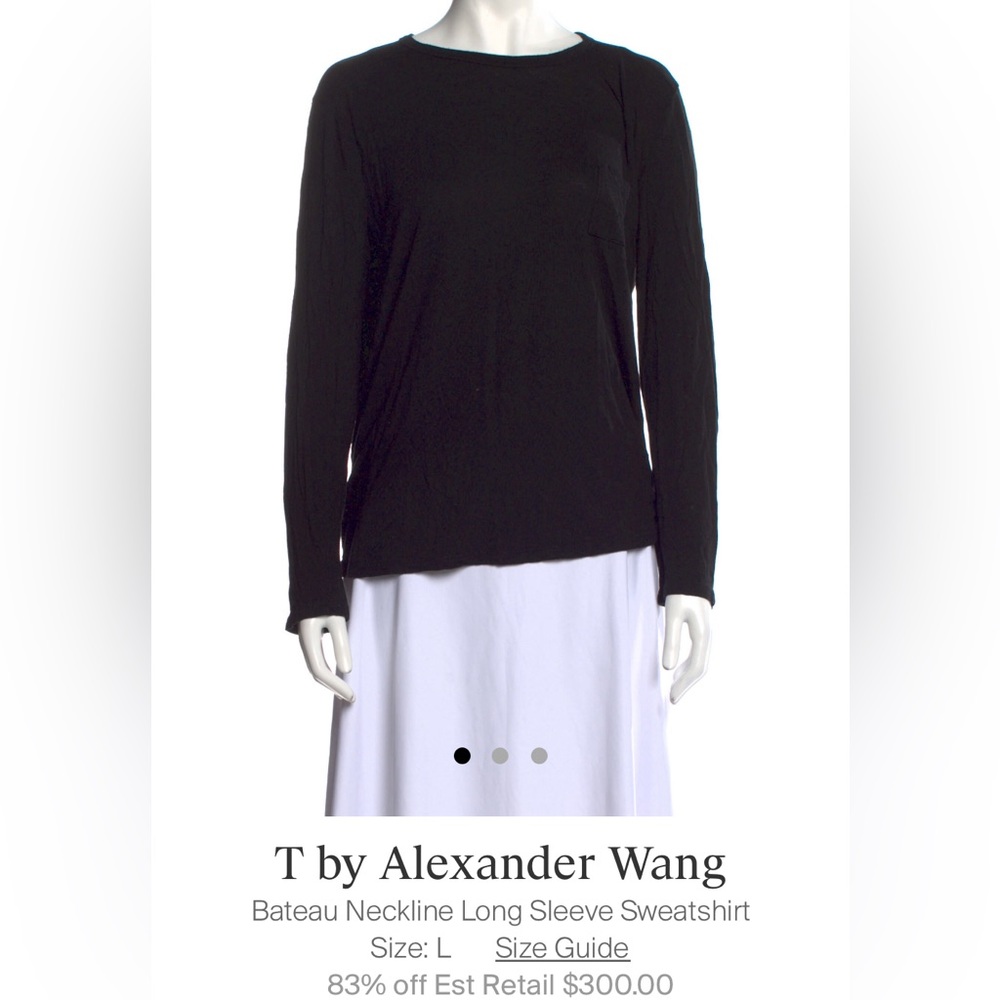 T by Alexander Wang black sweater top vintage